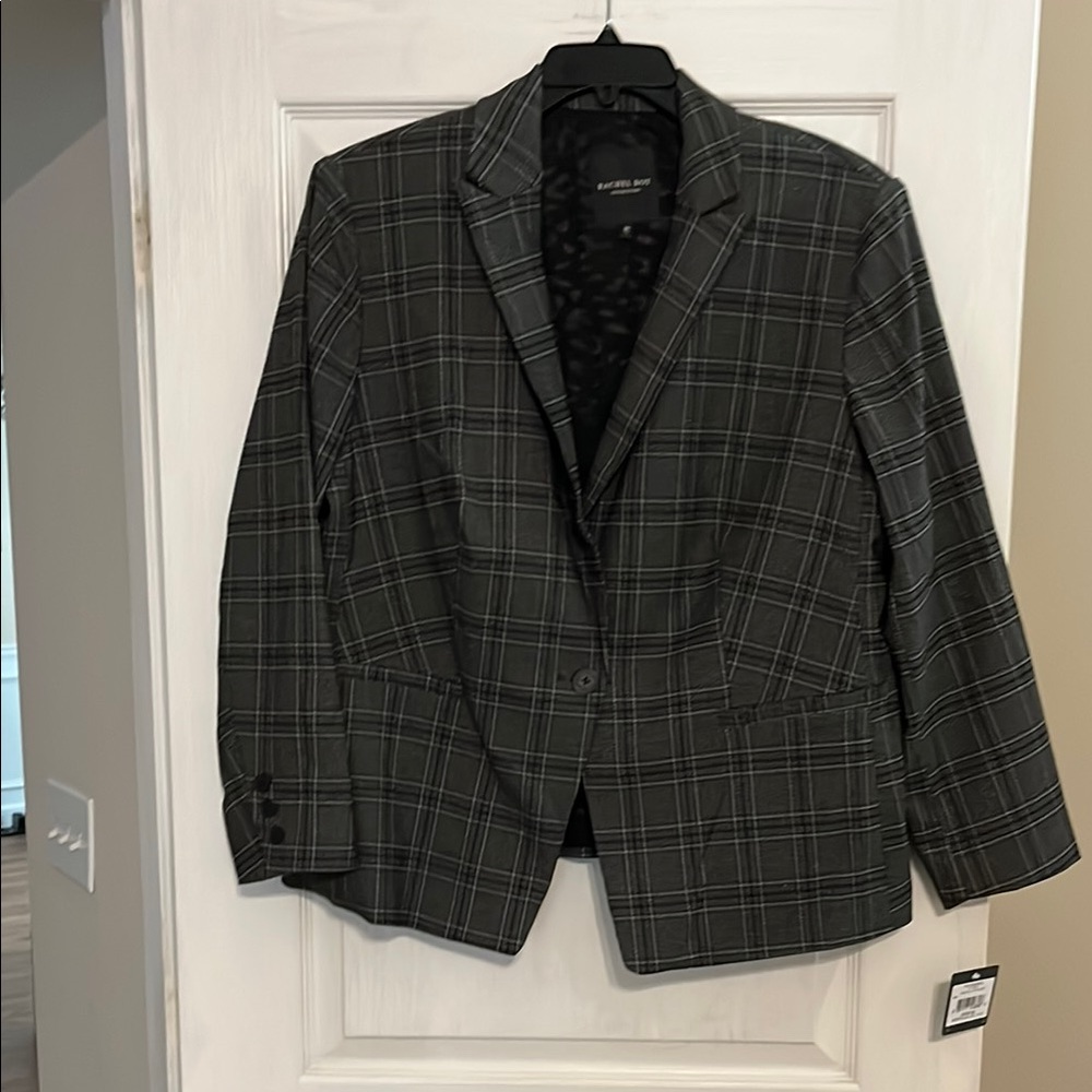 Stylish Women's Plaid Blazer in Black